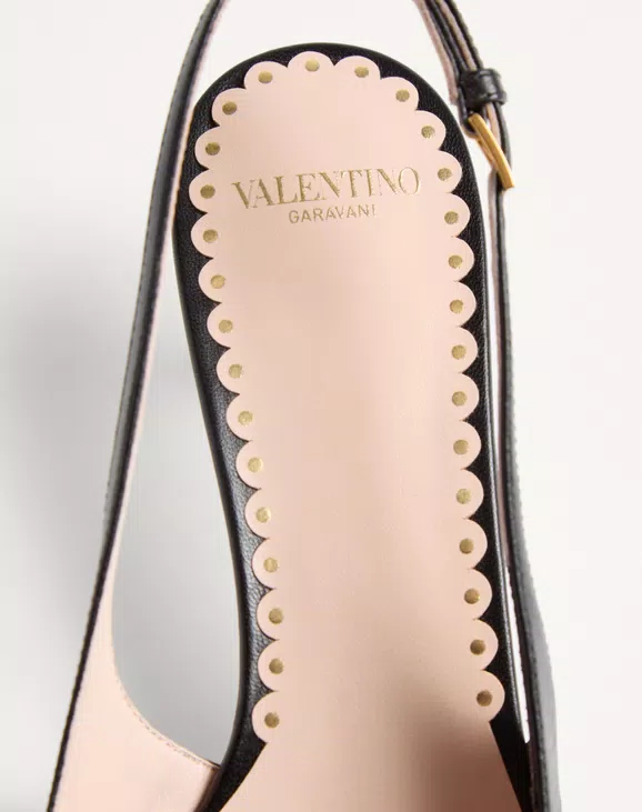 Valentino Bepointy Slingback Pump In Patent Leather And Kidskin 45Mm - Image 2